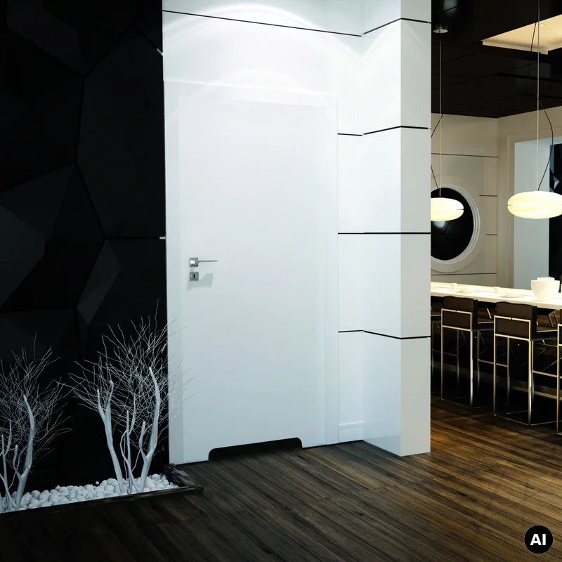 Drzwi Norma Decor 1 Lewe 80 cm Bezprzylgowe z podcięciem we