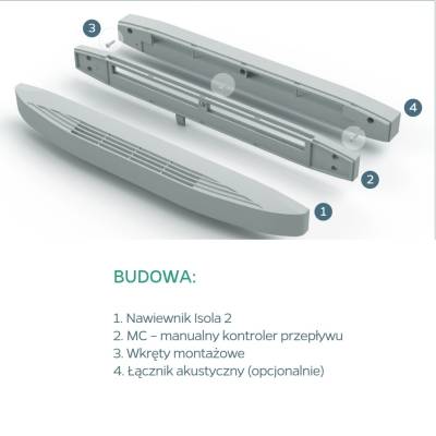 Manualne przymknięcie MC do nawiewników ISOLA 2, 10708000