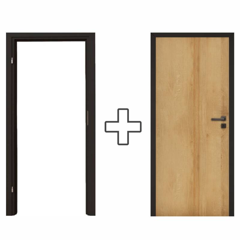 Komplet Drzwi + Ościeżnica regulowana Invado Loft lewe 80 cm bezprzylgowe , 100063795