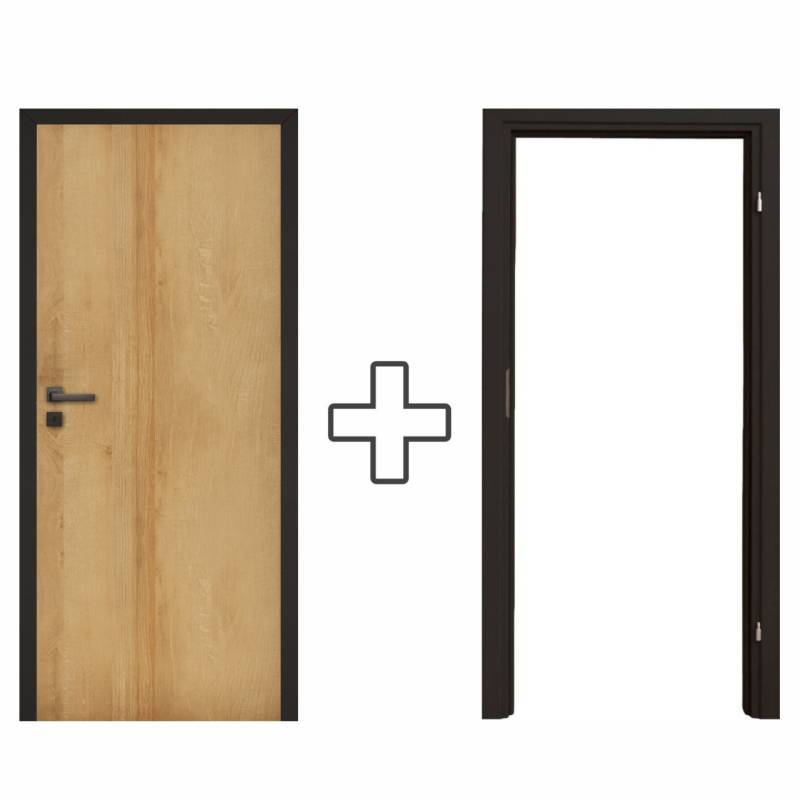 Komplet Drzwi + Ościeżnica regulowana Invado Loft prawe 80 cm bezprzylgowe , 100063796