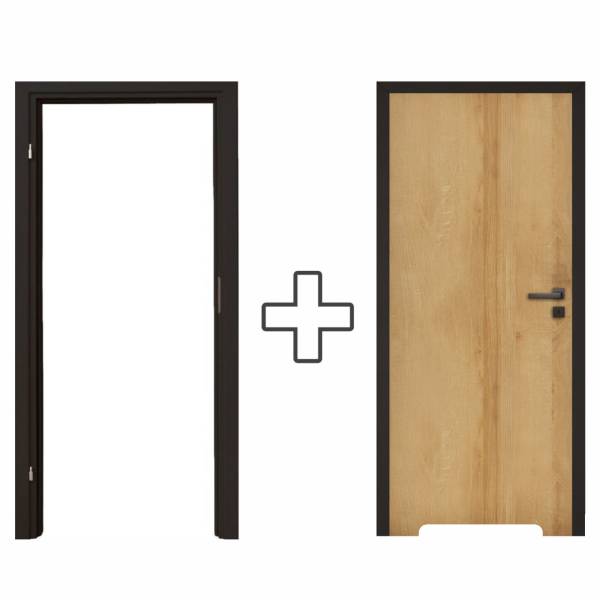 Komplet Drzwi + Ościeżnica regulowana Invado Loft lewe 80cm bezprzylgowe z podcięciem wentylacyjnym, 100063850