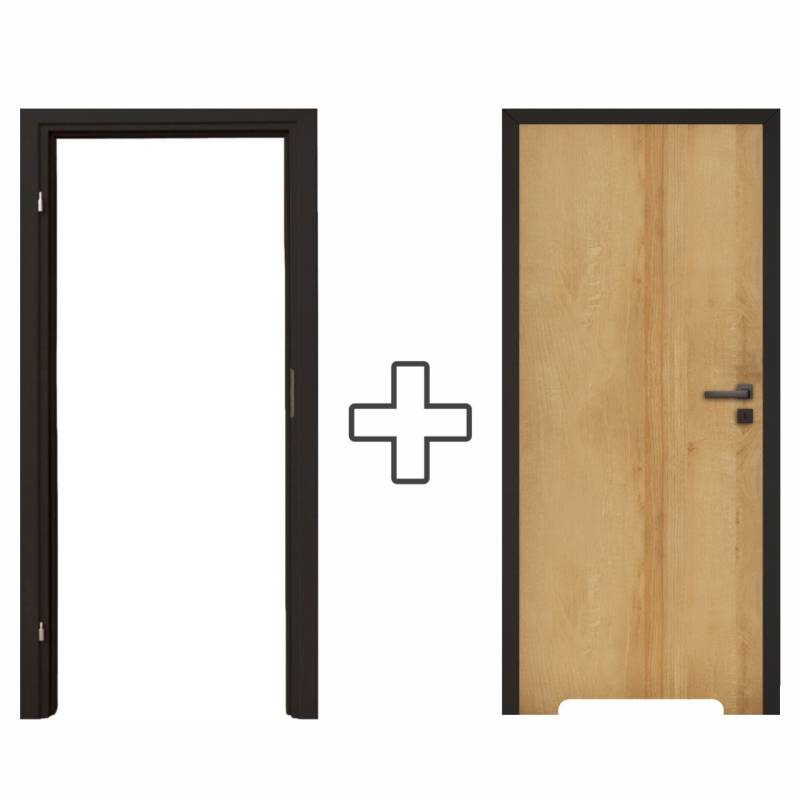 Komplet Drzwi + Ościeżnica regulowana Invado Loft lewe 80cm bezprzylgowe z podcięciem wentylacyjnym, 100063850