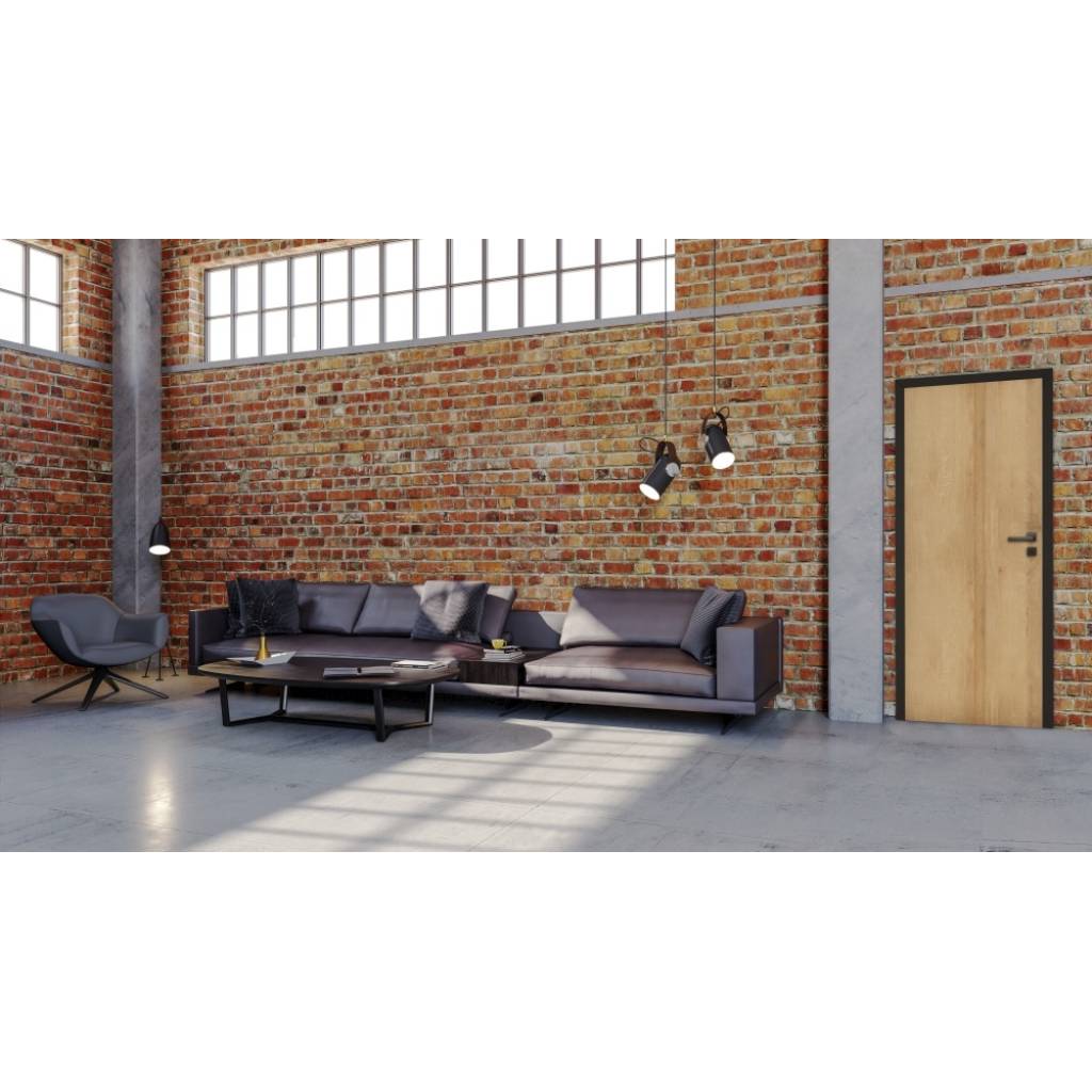 Komplet Drzwi + Ościeżnica regulowana Invado Loft lewe 80cm bezprzylgowe z podcięciem wentylacyjnym, 100063850