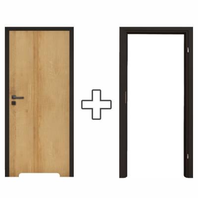 Komplet Drzwi + Ościeżnica regulowana Invado Loft prawe 80cm bezprzylgowe z podcięciem wentylacyjnym, 100063851