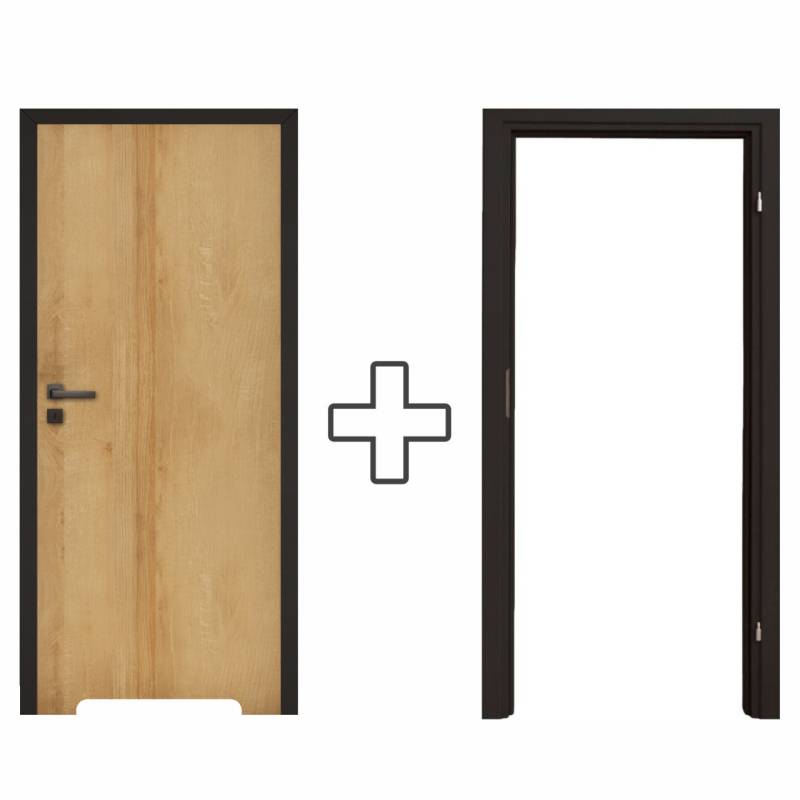 Komplet Drzwi + Ościeżnica regulowana Invado Loft prawe 80cm bezprzylgowe z podcięciem wentylacyjnym, 100063851