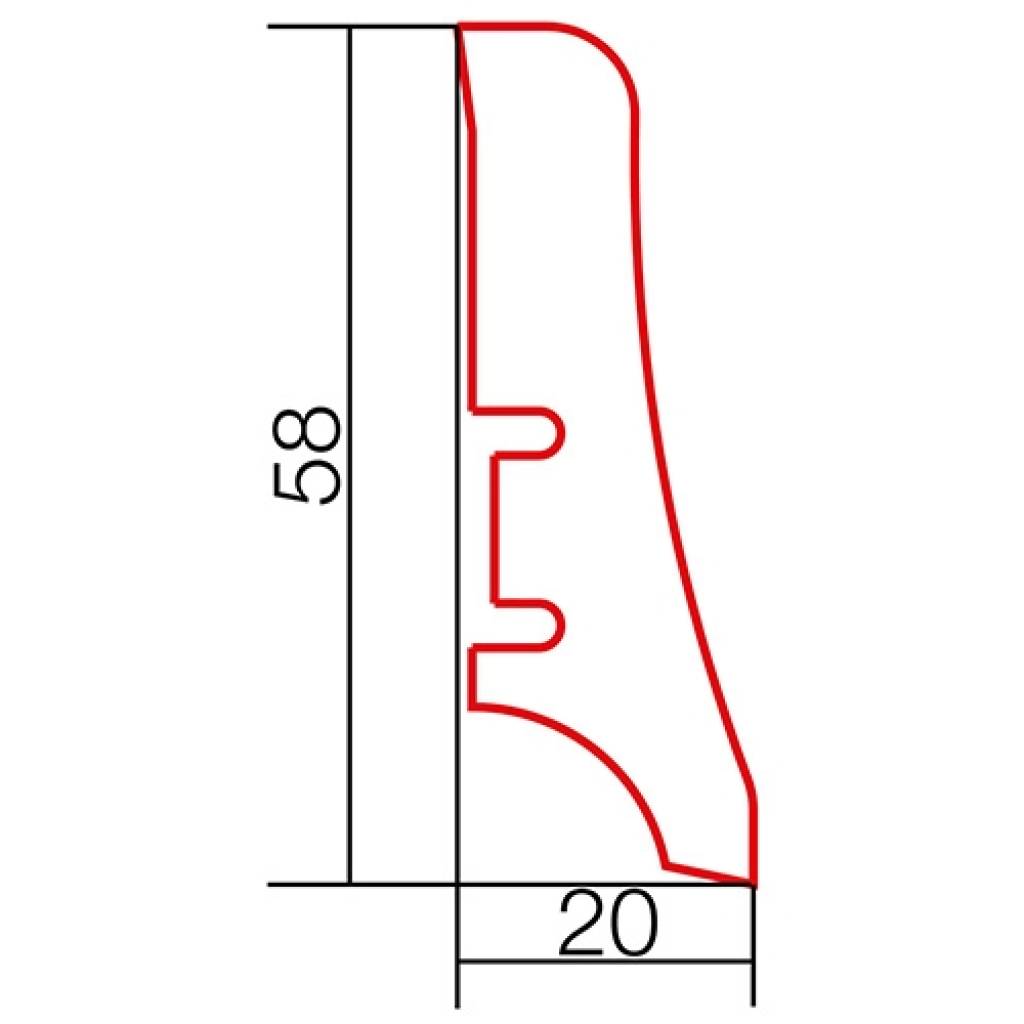 Listwa Buk parzony P20, 1081NN-13