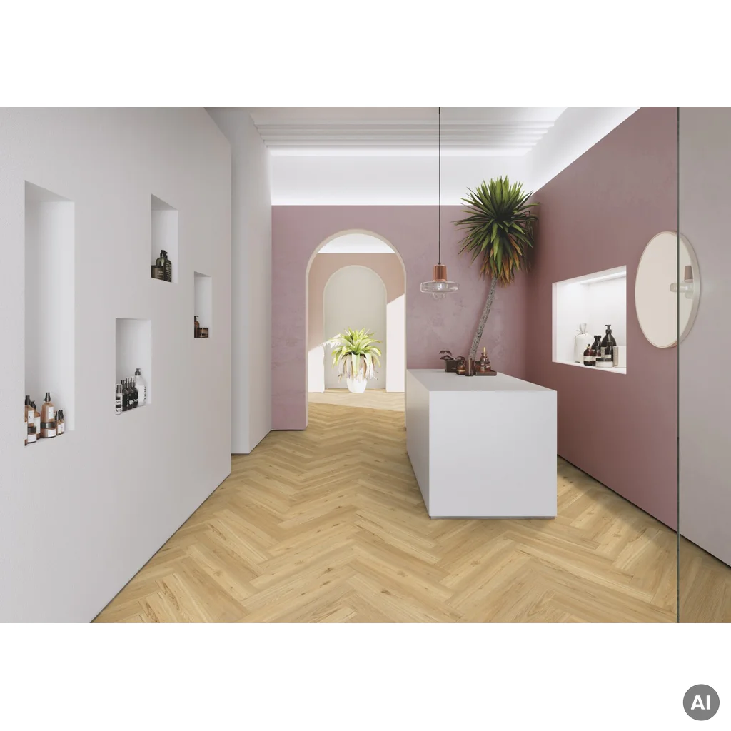 Panele winylowe SPC LVT Ballerina Herringbone 6 mm Klasa 33, 37970347