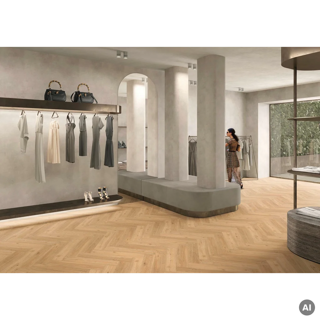 Panele winylowe SPC LVT Ballerina Herringbone 6 mm Klasa 33, 37970347