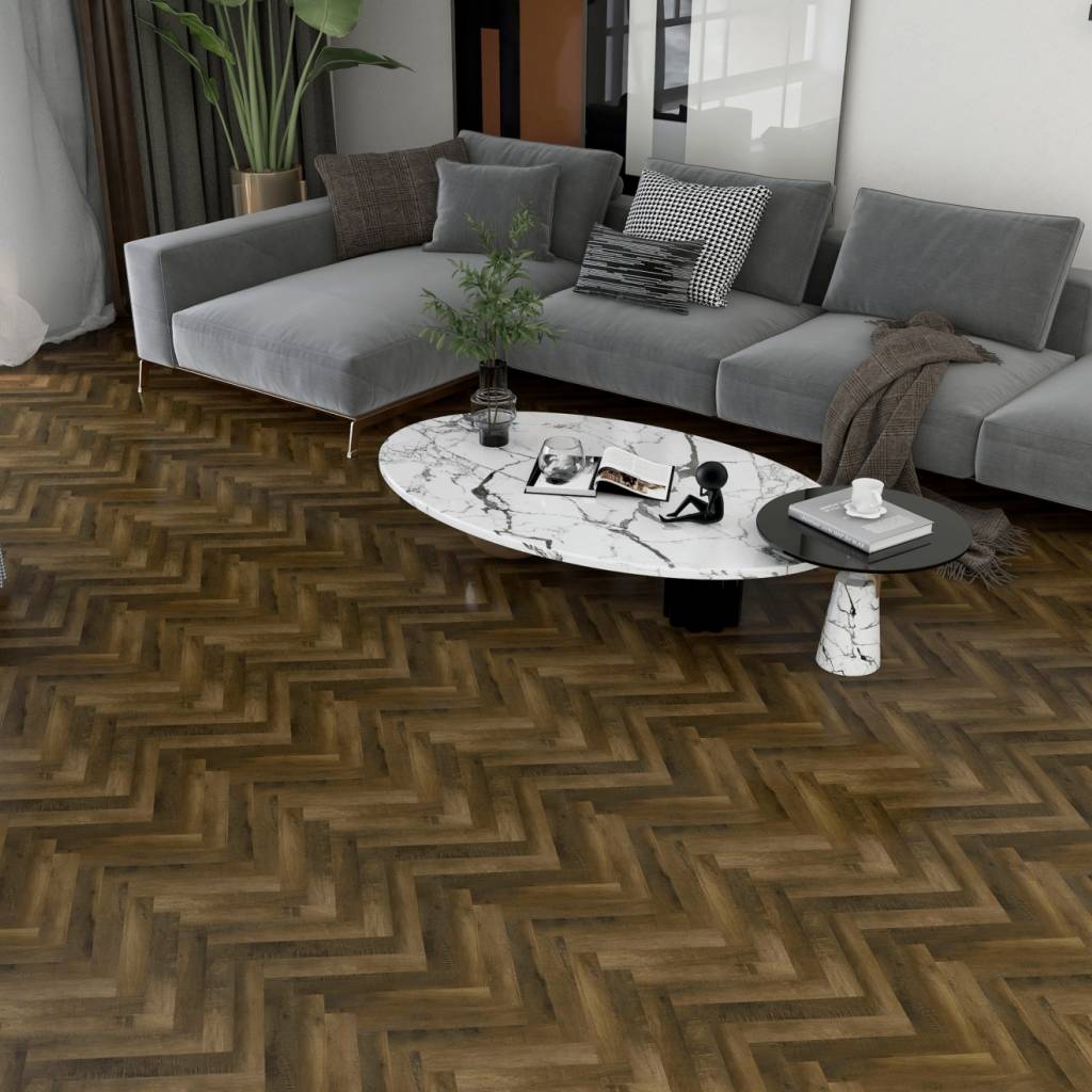 Panele winylowe LVT Jodełka Del Monte Walnut Klasa 33 6 mm, EVCC45X-0525-4V-05TE-006