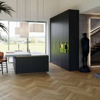 Panele winylowe ze zintegrowanym podkładem Jodełka Brittany Klasa 31 5 mm, EVCC40XO-0525-4V-03TE-111