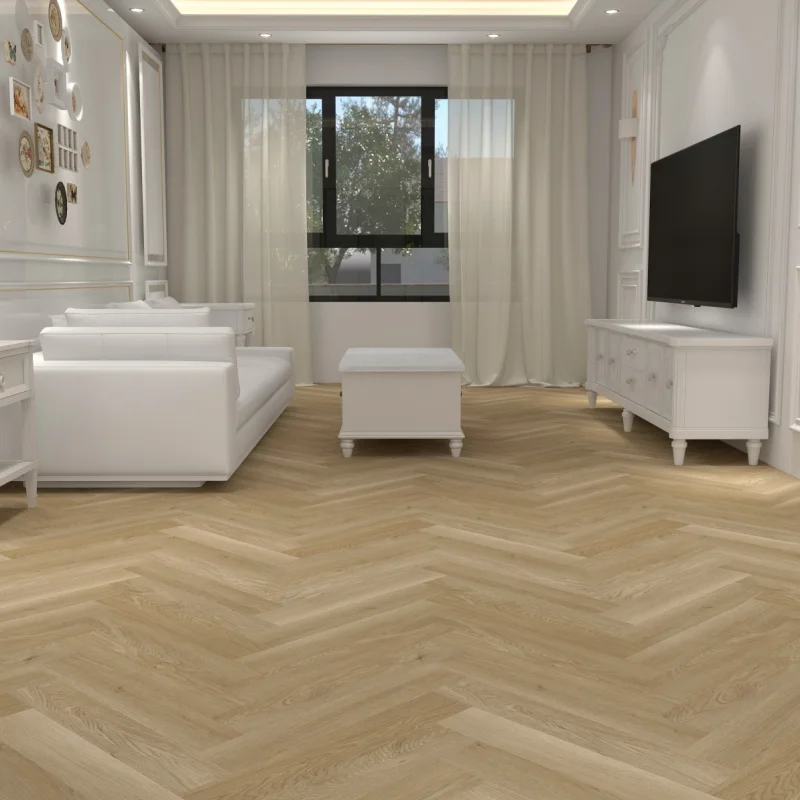 Panele winylowe ze zintegrowanym podkładem Jodełka Provenc