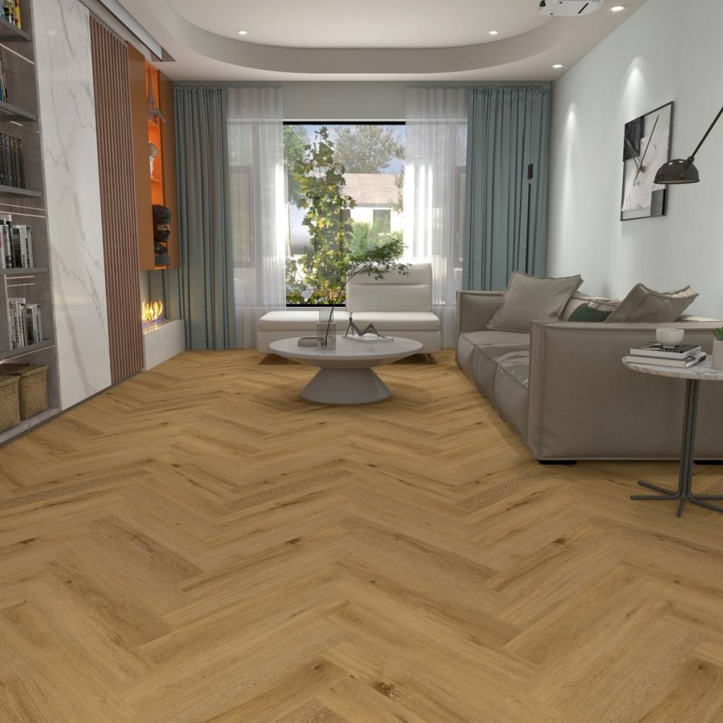 Panele winylowe ze zintegrowanym podkładem Jodełka  Corsica Klasa 31 5 mm, EVCC40XO-0525-4V-03TE-024