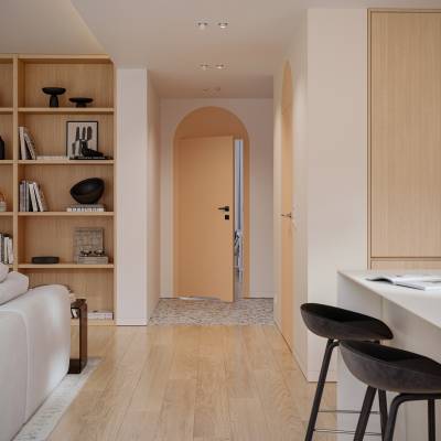 Drzwi ukryte Porta HIDE WC Bezprzylgowe (otwierane na zewnątrz) Lewe 80cm płyta, SPA1110L08LBPWAOV0O000