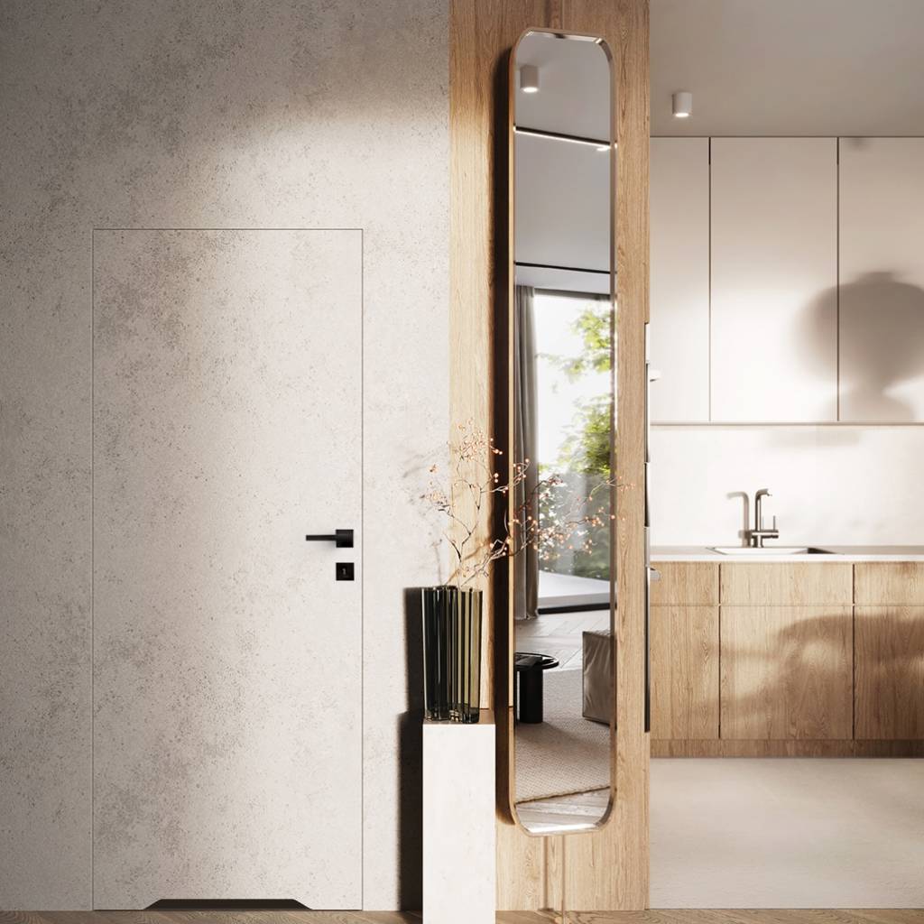 Drzwi ukryte Porta HIDE WC Bezprzylgowe (otwierane na zewnątrz) Lewe 80cm płyta, SPA1110L08LBPWAOV0O000