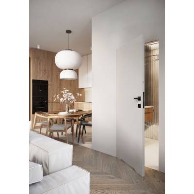 Drzwi ukryte Porta HIDE WC Bezprzylgowe (otwierane na zewnątrz) Lewe 80cm płyta, SPA1110L08LBPWAOV0O000