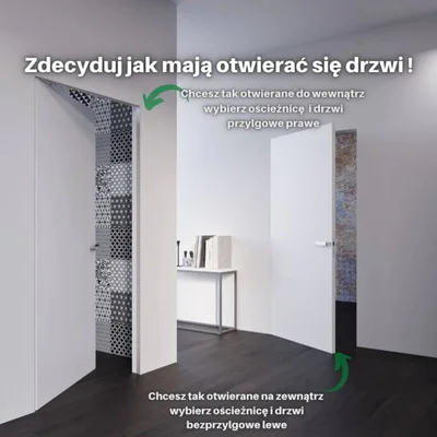 Drzwi Sara Eco 2 bezprzylgowe ukryte lewe 60cm, 5901316084577