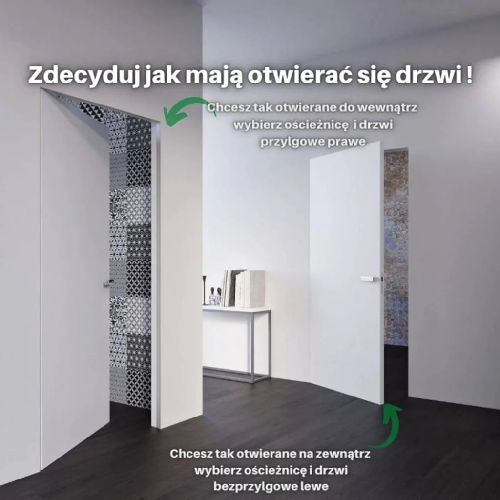 Drzwi Sara Eco 2 odwrotna przylga ukryte lewe 60 cm, 5901316084591