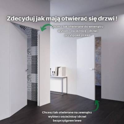 Drzwi Sara Eco 2 odwrotna przylga ukryte lewe 60 cm, 5901316084591
