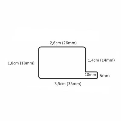 Listwa startowa Czarna Półmatowa Lewa M 310, 120036224