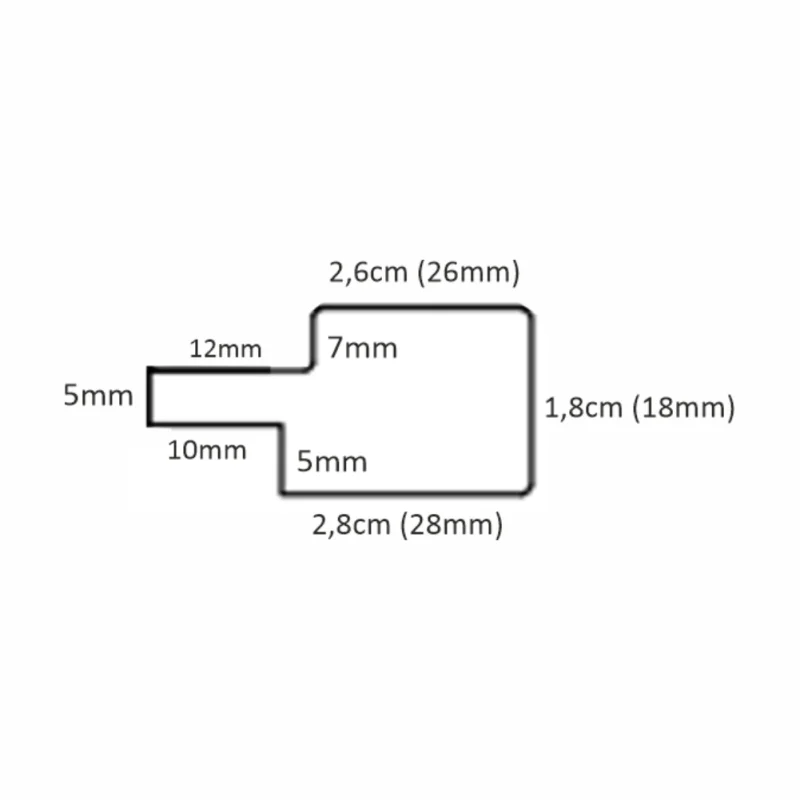 Listwa zakończeniowa Czarna Półmatowa 310 Prawa M, 120036