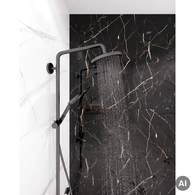 Panele ścienne Calacatta Black 30x60 Marmur Czarny Kamień Połysk 6053390, EC53390