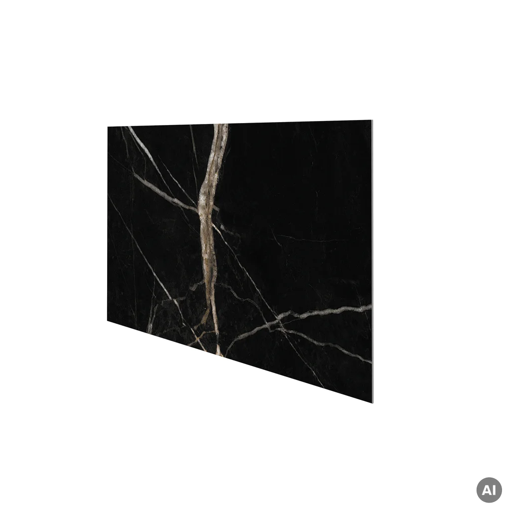 Panele ścienne Calacatta Black 30x60 Marmur Czarny Kamień Połysk 6053390, EC53390