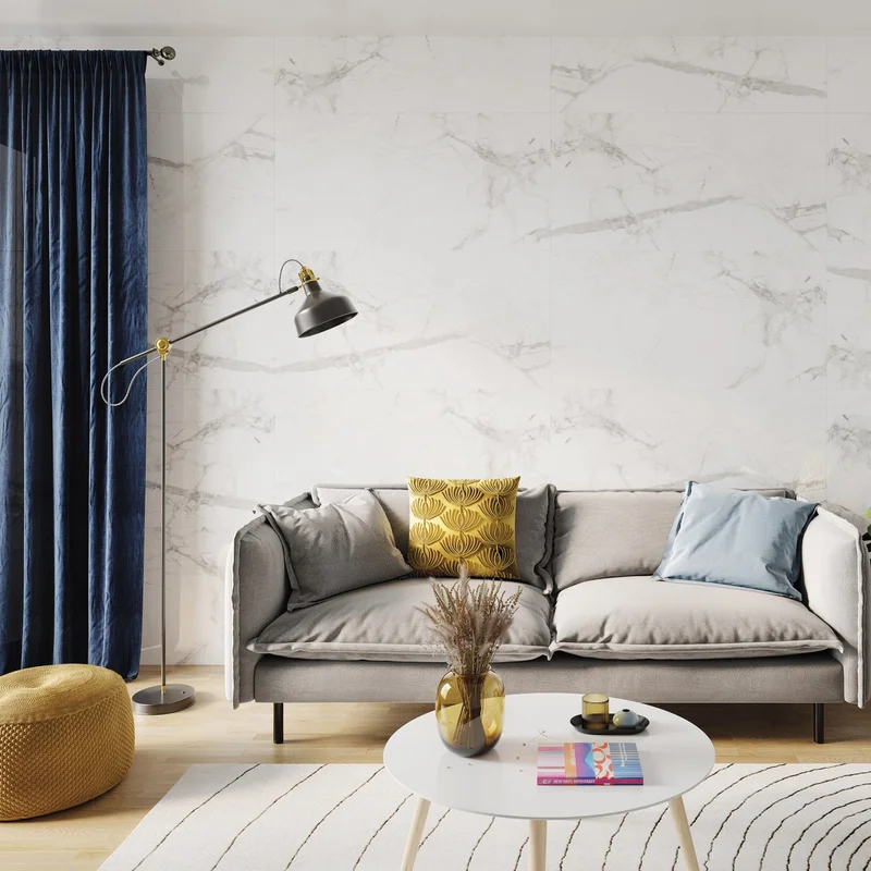 Panele ścienne Calacatta Snow 30x60 Marmur Biały Kamień M