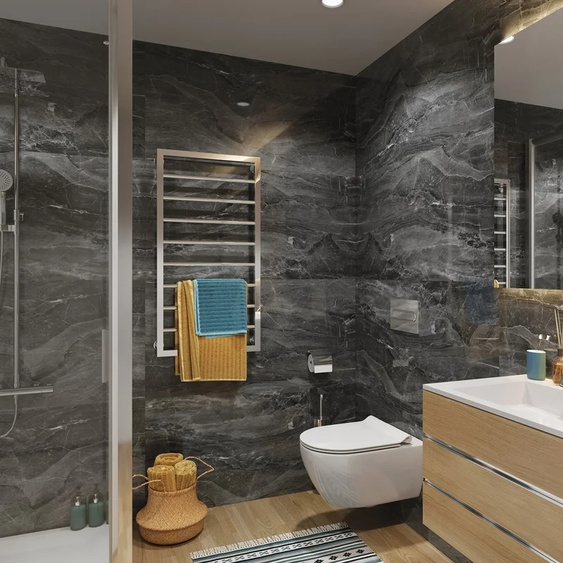 Panele ścienne Dark Stone 30x60 Kamień Szary Ciemny Połys