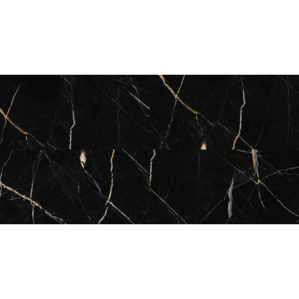 Panele ścienne Calacatta Black Marmur Czarny Złoty Połysk 120x60 6053395, 6053395