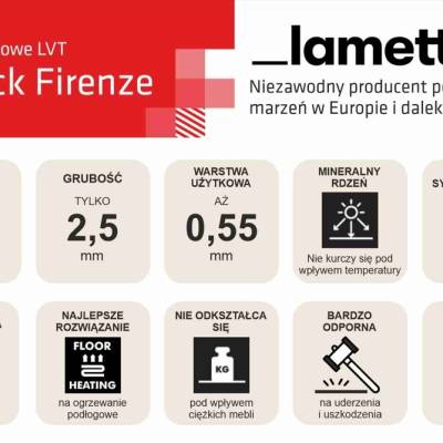 Panele winylowe LVT Firenze Dryback Tiles Marmo Grigio Klasa 33 2.5 mm, FIR T-4055-304x609-DB