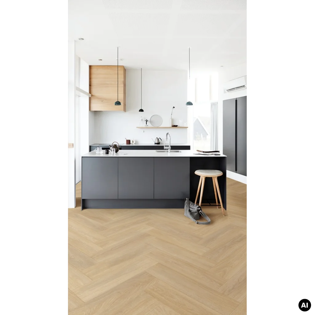 Panele winylowe z podkładem SPC LVT Dąb Tucker Beige Klasa 33 6 mm, 400096639