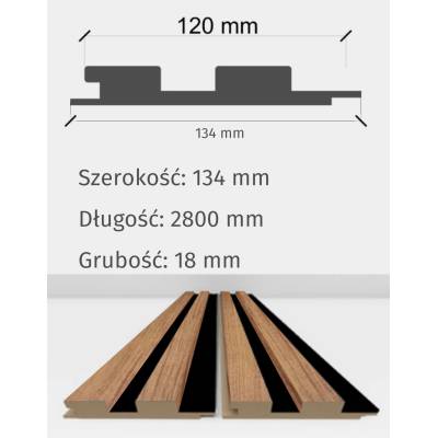 Lamele Lamele Akustyczne Dąb Naturalny Teak na Filcu L 248