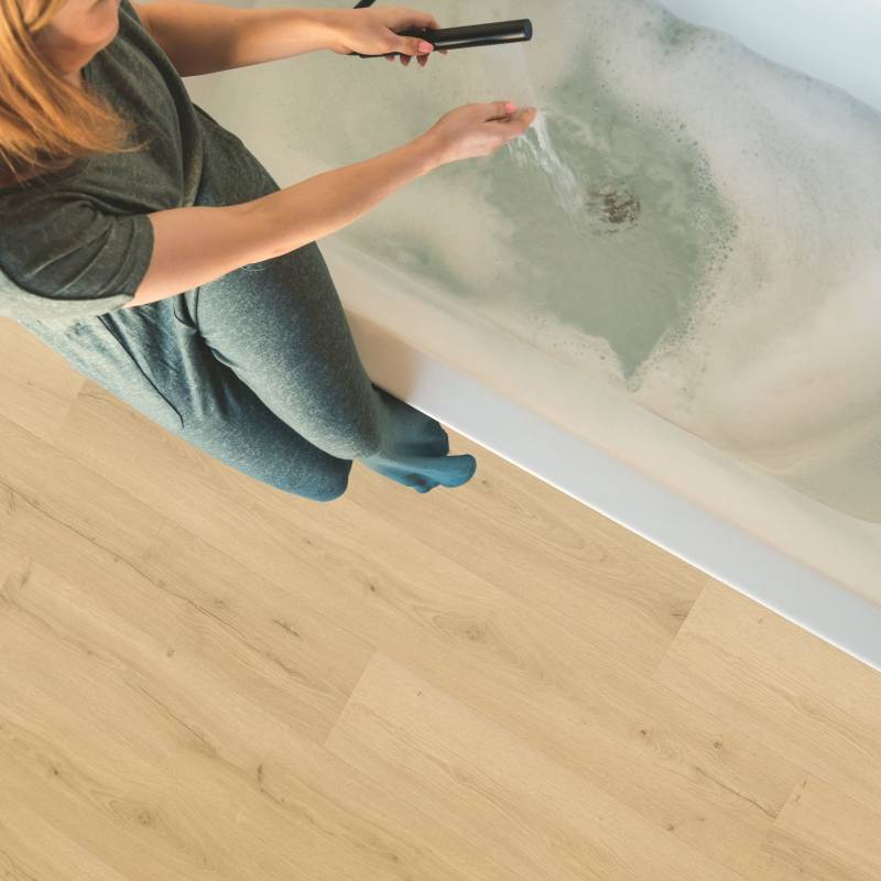 Panele winylowe SPC LVT z podkładem Dąb Szczotkowany Beżowy  Klasa 33 6 mm, AVMPU40319