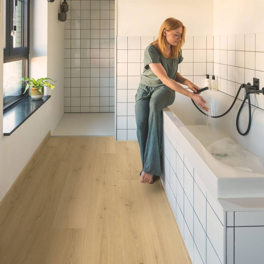 Panele winylowe SPC LVT z podkładem Dąb Szczotkowany Beżowy  Klasa 33 6 mm, AVMPU40319