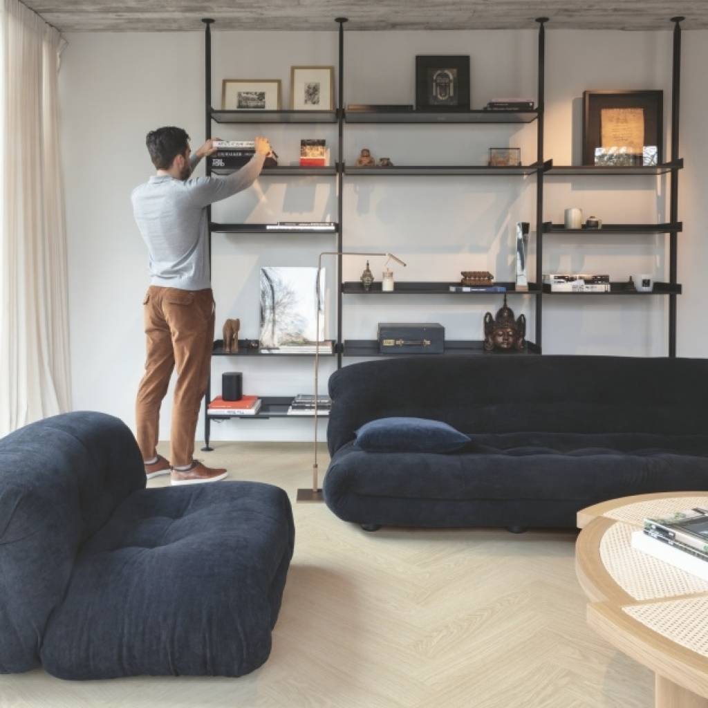 Panele winylowe SPC LVT z podkładem Jodełka Dąb Polarny HB Klasa 33 6 mm, AVHBU40361