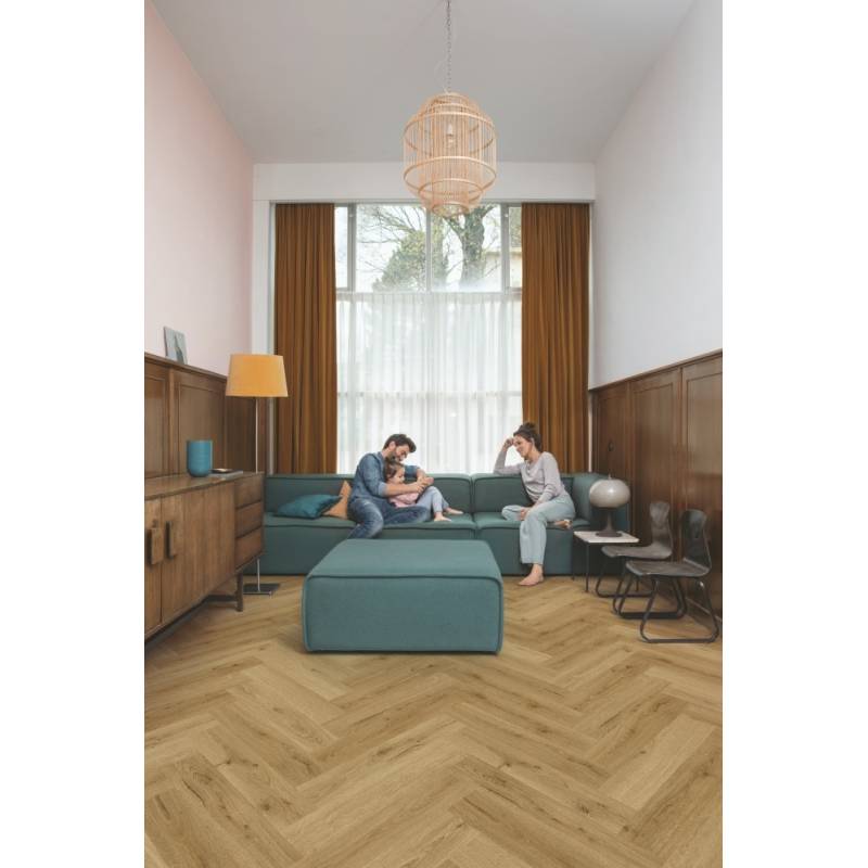 Panele winylowe SPC LVT z podkładem Jodełka Dąb Wędzony Botaniczny HB Klasa 33 6 mm, AVHBU40363