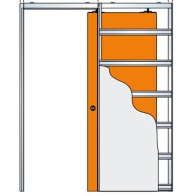 Drzwi przesuwne chowane w ścianę Norma Decor 1 80 cm Komplet: drzwi + kaseta + ościeżnica (obudowa), 100033471