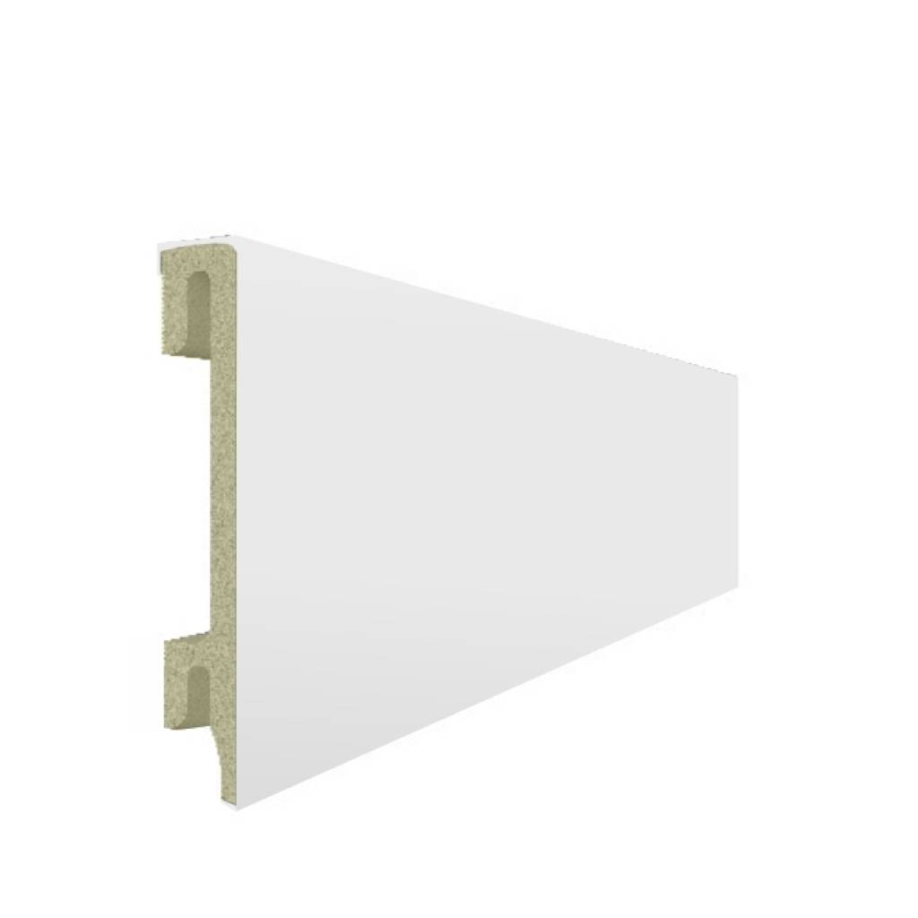 Listwa przypodłogowa PS Bravo 80 mm Biała 201, BR81U1