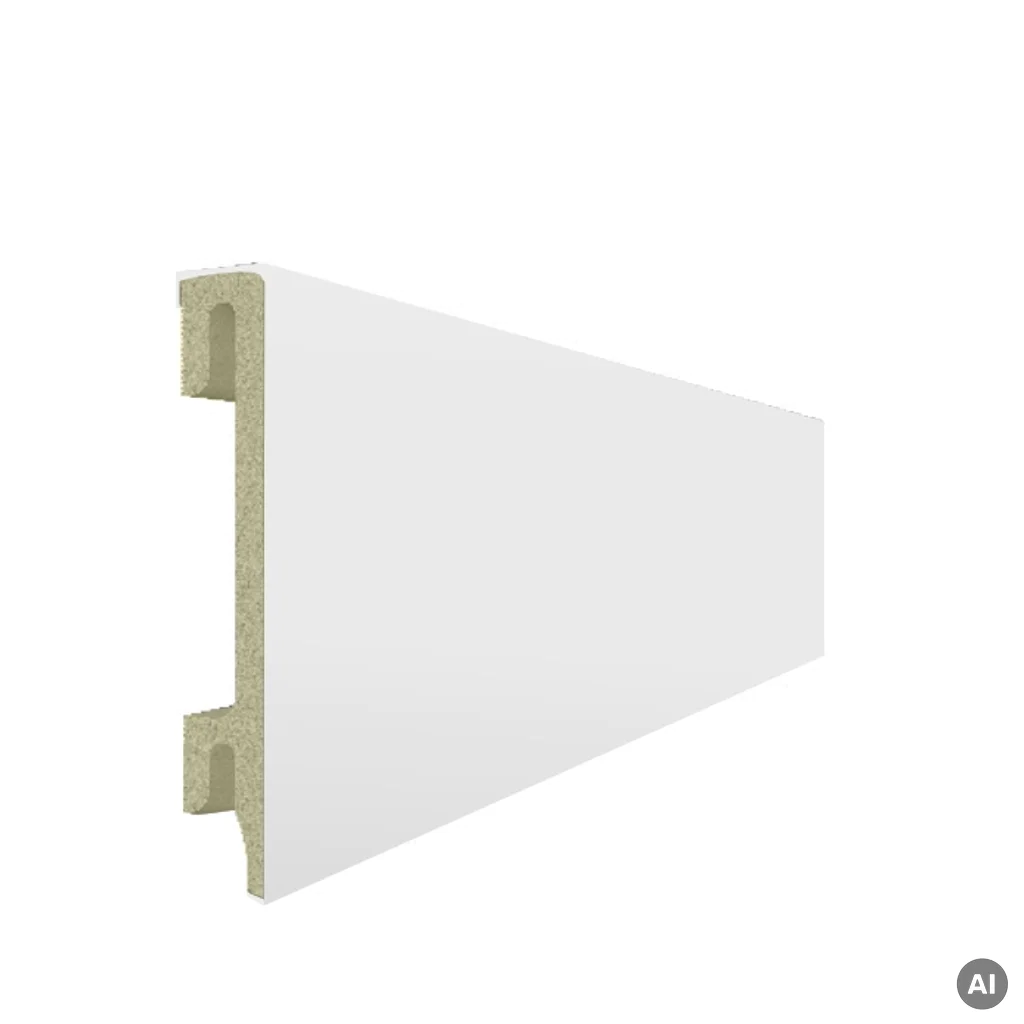 Listwa przypodłogowa PS Bravo 80 mm Biała, BR81U1