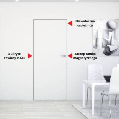 Ościeżnica aluminiowa Biała Sara Eco 2 bezprzylgowa Lewa 90 2z, 5901316110733