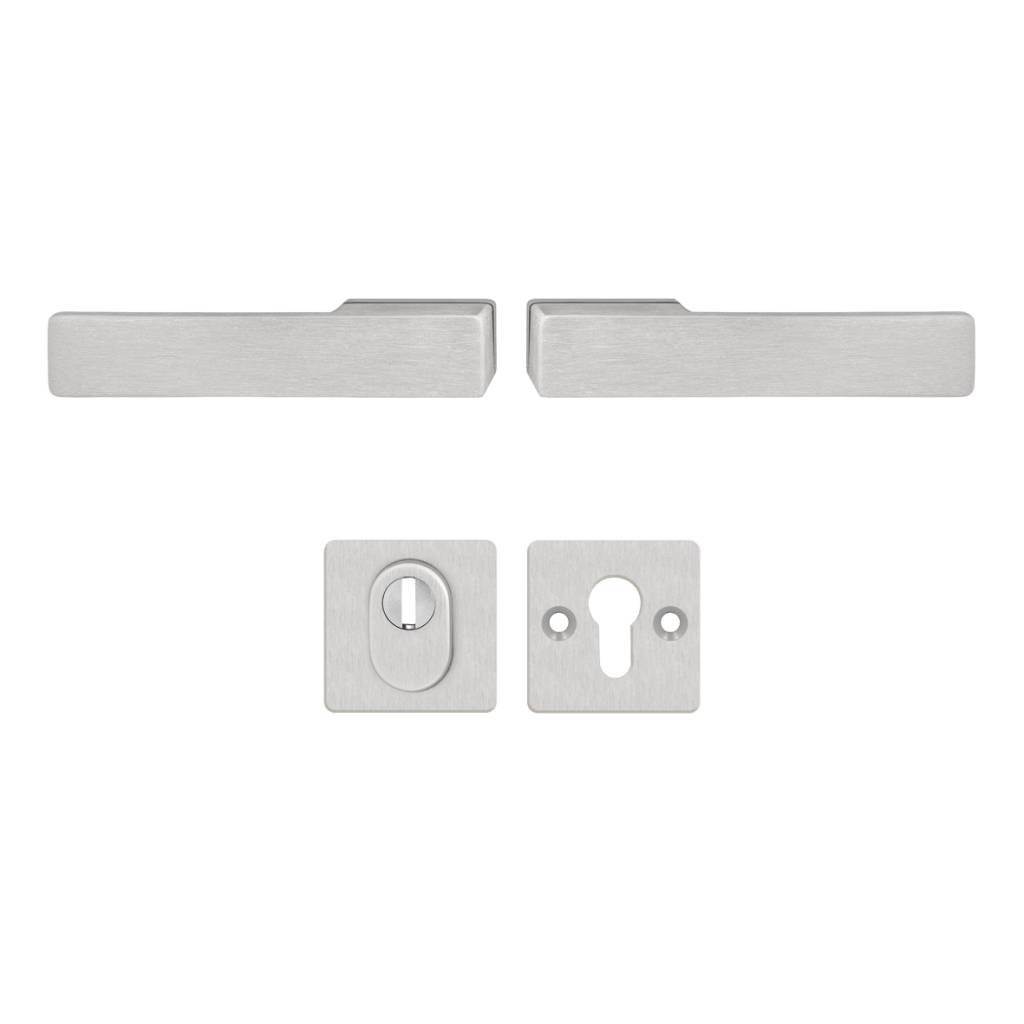 Klamka Libera Inox klamko + klamka + rozeta WB z zabezpieczeniem, 5907505414897 Klamka Libera Inox klamko + klamka + rozeta WB z zabezpieczeniem, 5907505414897
