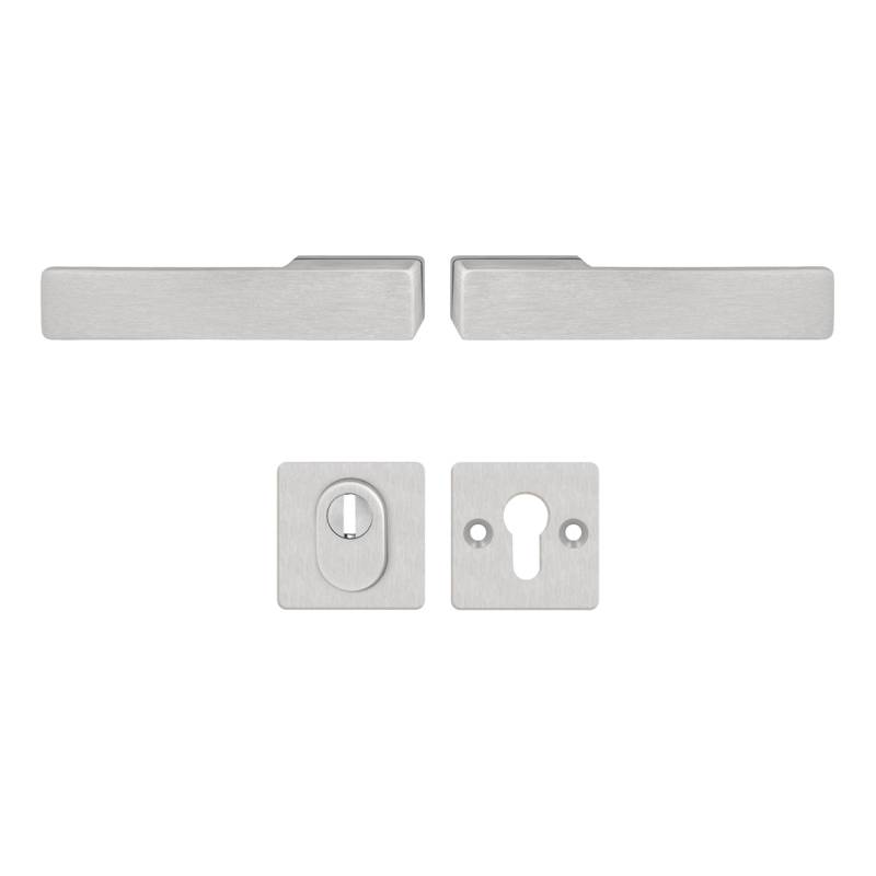 Klamka Libera Inox klamko + klamka + rozeta WB z zabezpiecze