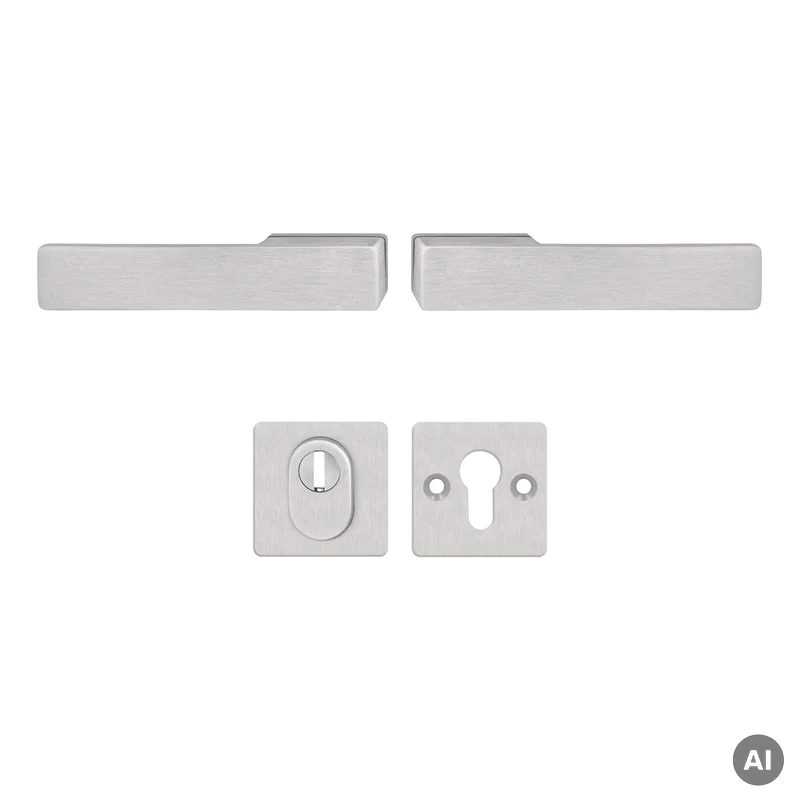 Klamka Libera Inox klamko + klamka + rozeta WB z zabezpiecze