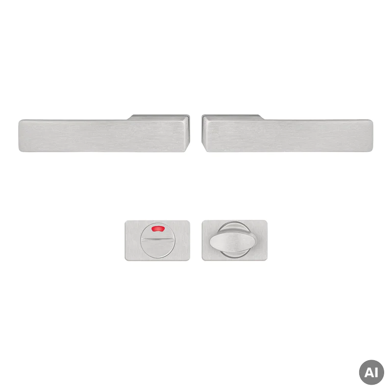 Klamka Libera Inox klamko + klamka + rozeta WC, 590750541491
