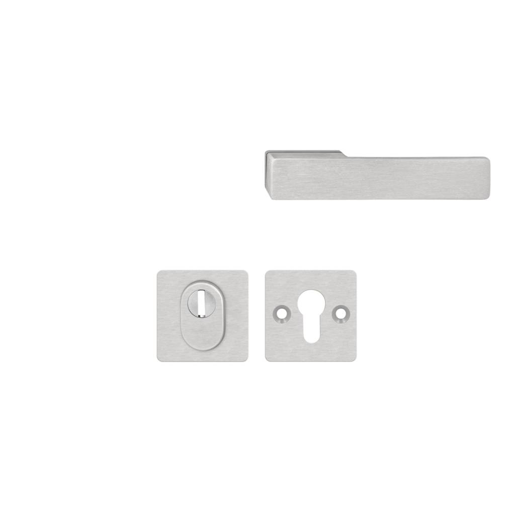 Klamka Solo Libera Flex Premium klamka Inox + rozeta WB z zabezpieczeniem, 5907505416907 Klamka Solo Libera Flex Premium klamka Inox + rozeta WB z zabezpieczeniem, 5907505416907