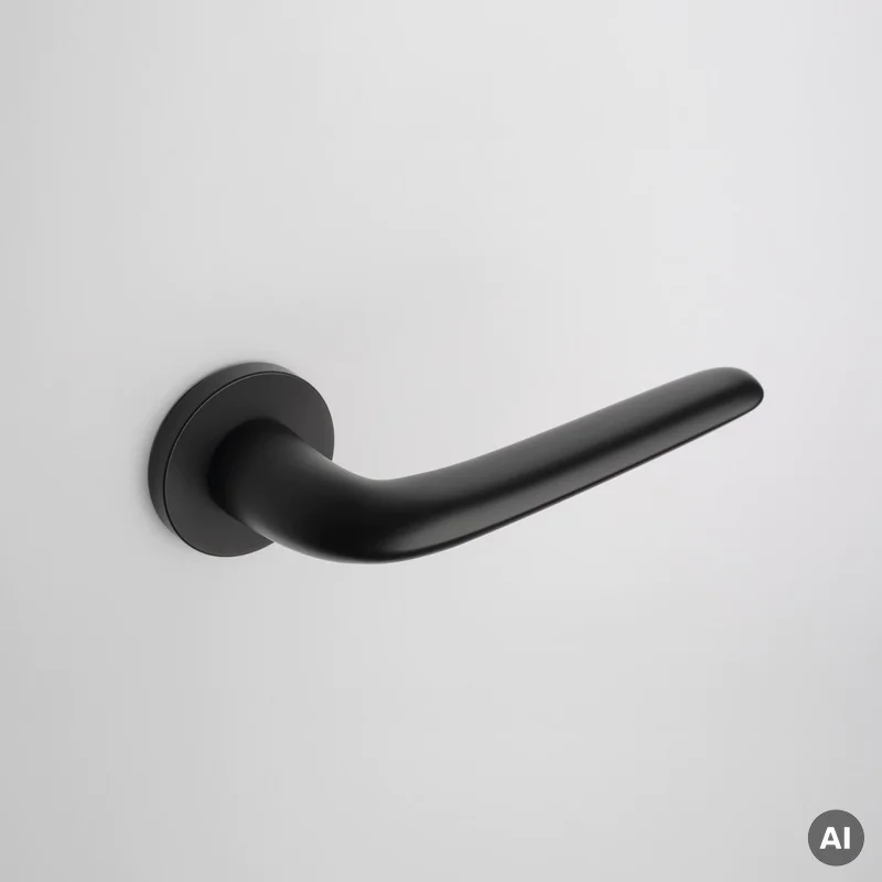 Klamka Aprile Azalia R Slim 7mm Czarna, MH0EAZALIACZ00000000