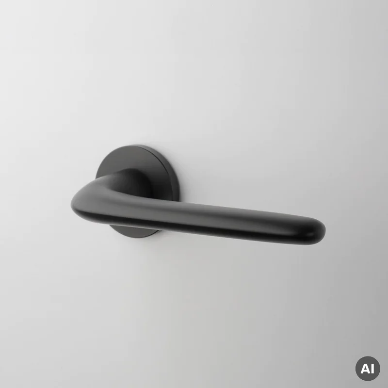 Klamka Aprile Azalia R Slim 7mm Czarna, MH0EAZALIACZ00000000