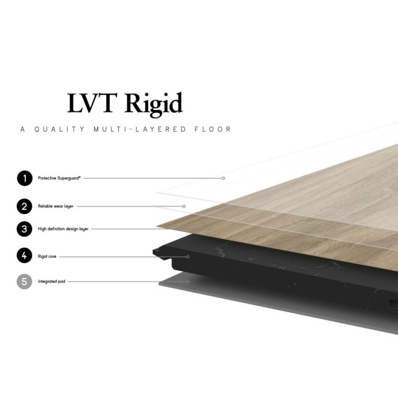 Panele winylowe z podkładem SPC LVT Dąb American 04271LA Klasa 32 5 mm, 400086220