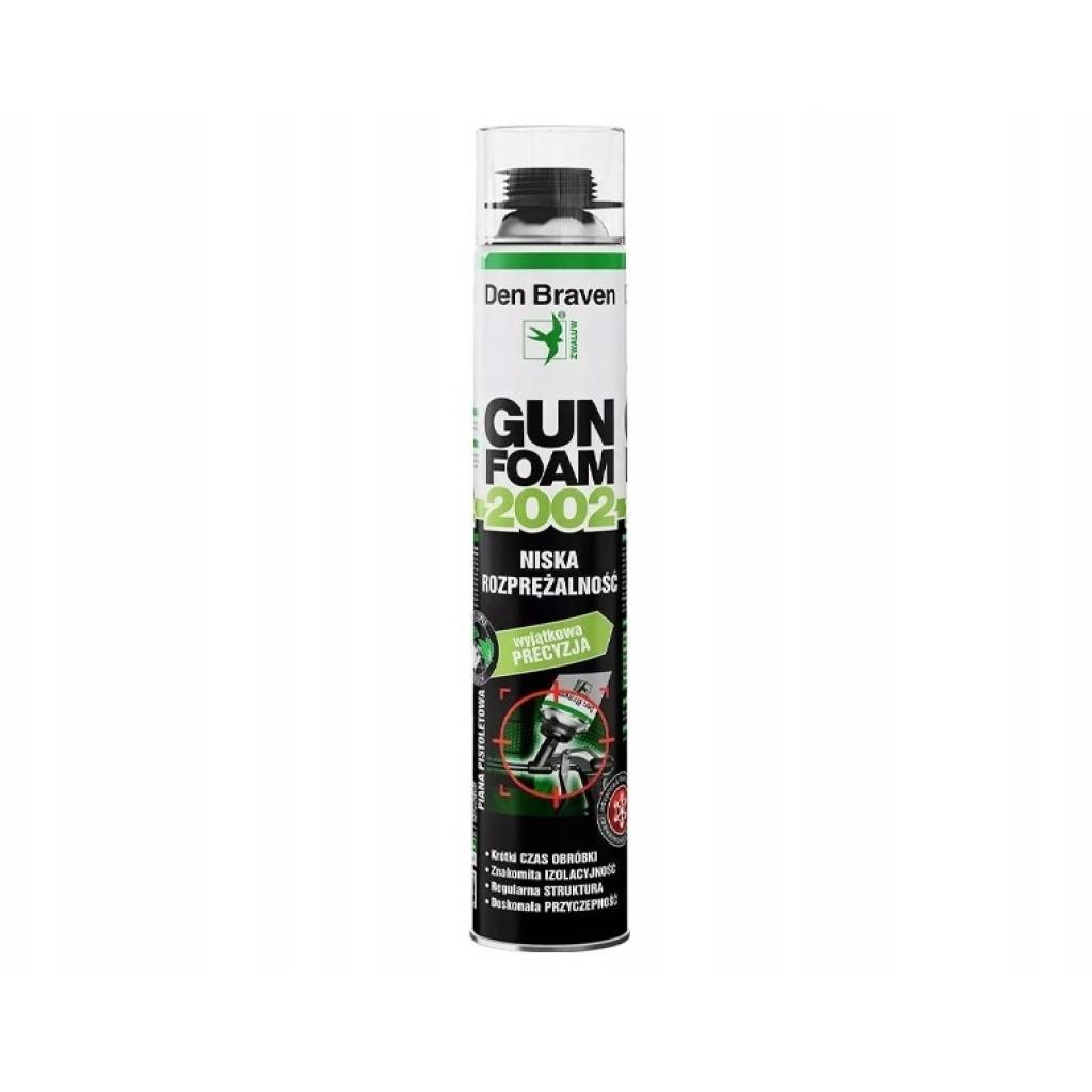 Piana montażowa Gun Foam 2002 do okien, drzwi, bram i rolet 750ml, 369819