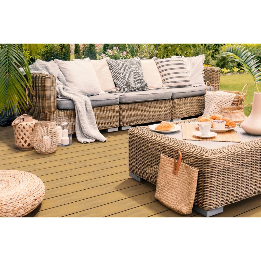 Deska tarasowa dwustronna BERGDECK W138 Teak/Orzech 2,9m 23 mm, BB0021